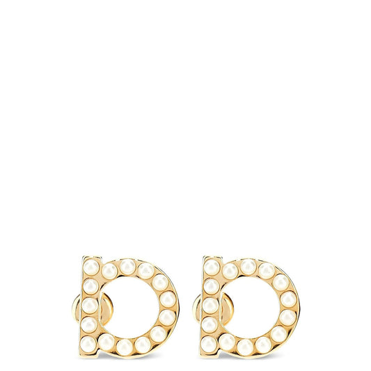 Ferragamo Gold Brass Earrings