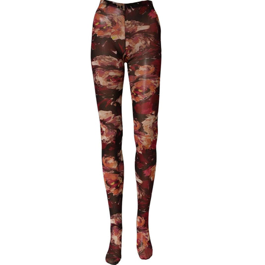 Dolce & Gabbana Multicolor Floral Nylon Tights Stockings Socks