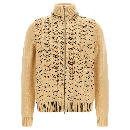 Maison Margiela Beige Virgin Wool Cardigan
