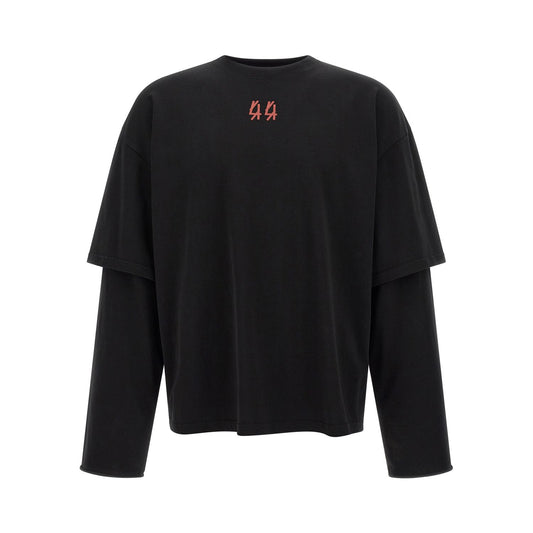 44 Label Group Black Cotton T-Shirt