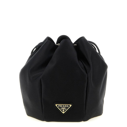 Prada Black Viscose Shoulder Bag