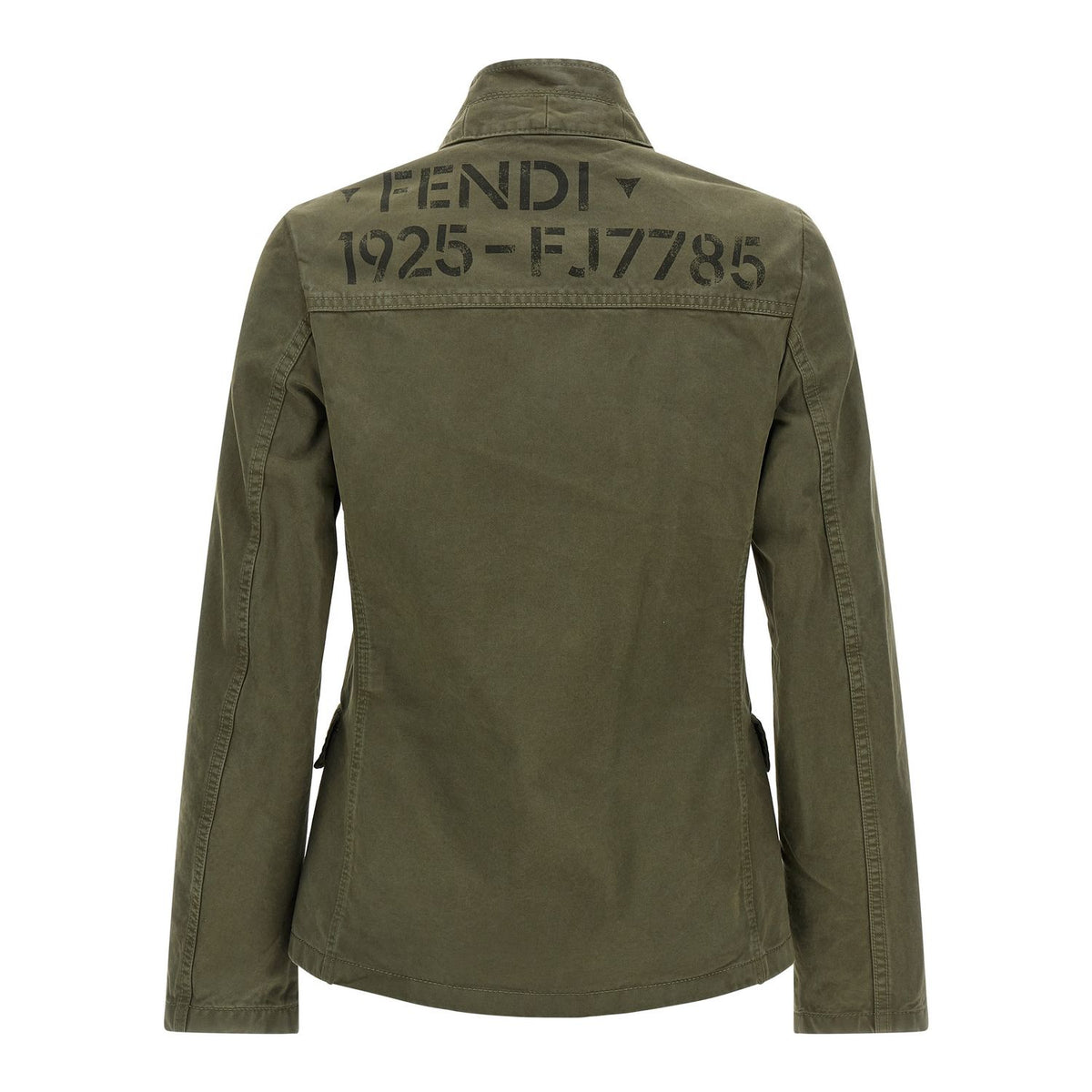 Fendi Bicolor Cotton Full-Length Jacket