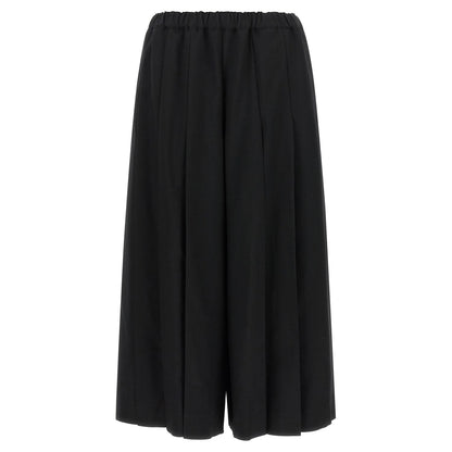 Comme Des Garçons Black Wool Casual Pants