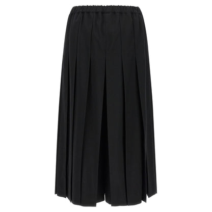 Comme Des Garçons Black Wool Casual Pants