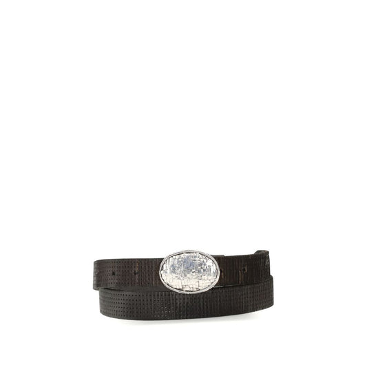 Brunello Cucinelli Brown Calf Leather Bos Taurus Regular Belt