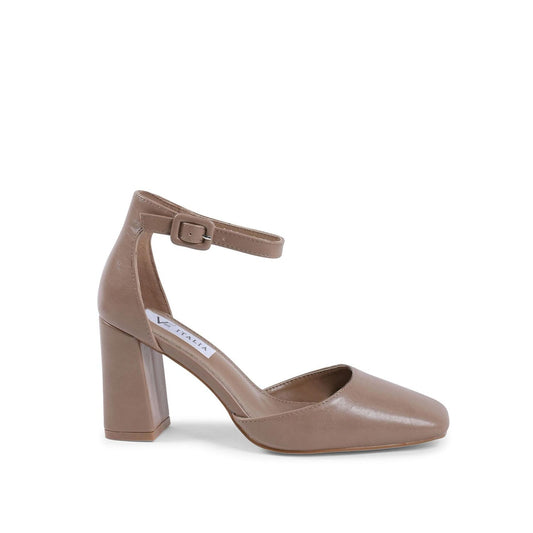 19V69 Italia Beige Artificial Leather High Heel Pumps