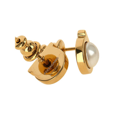 Ferragamo Gold Brass Earrings