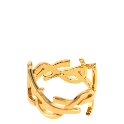Saint Laurent Gold Brass Broch