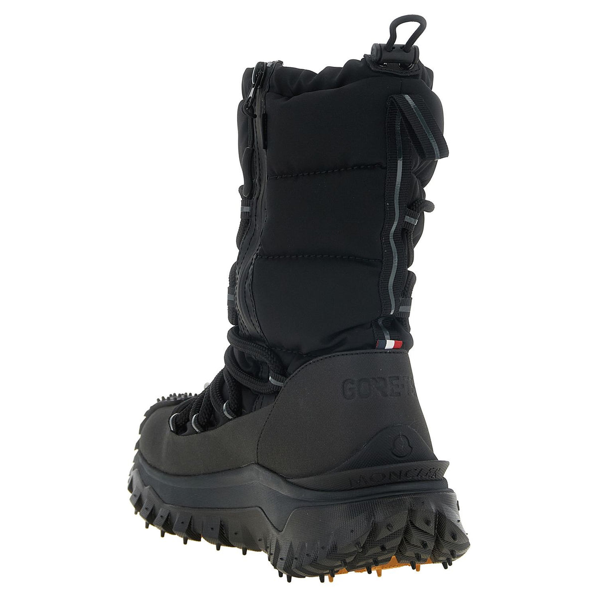 Moncler Black Polyamide Lace-Up Boots
