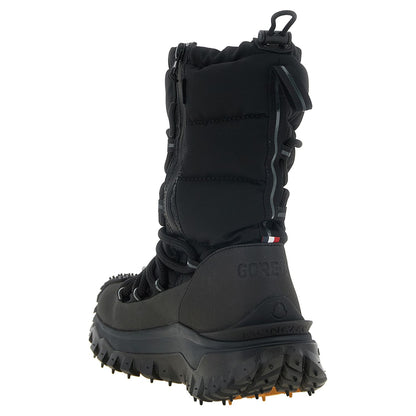 Moncler Black Polyamide Lace-Up Boots