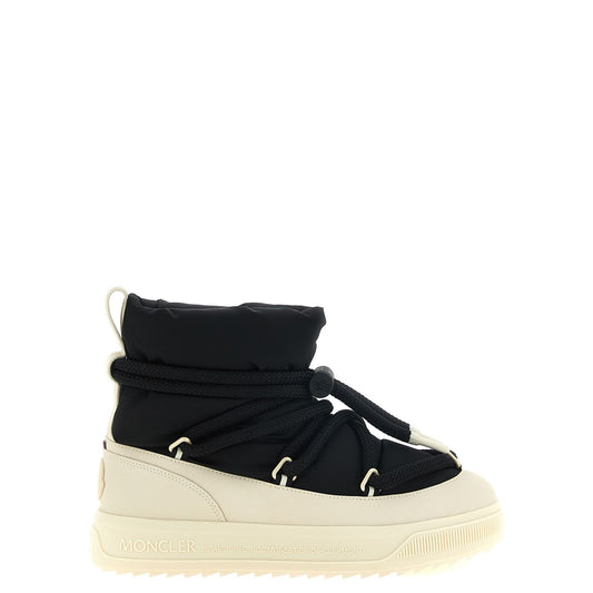 Moncler Black Polyamide Lace-Up Boots