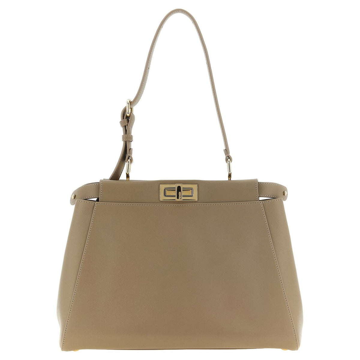 Fendi Gray Calfskin Shoulder Bag