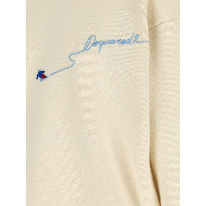 Dsquared² White Wool Cardigan