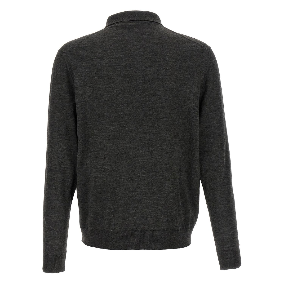 Kiton Gray Wool Polo Shirt