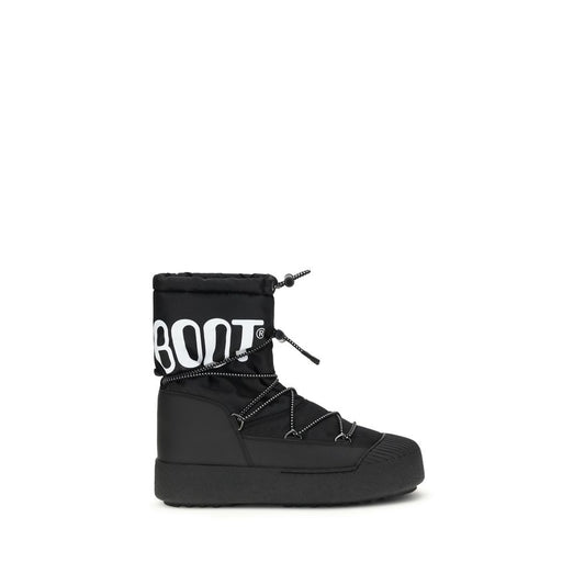 Moon Boot Black Polyamide Lace-Up Boots