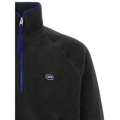 Ami Paris Gray Polyester Sweatshirt