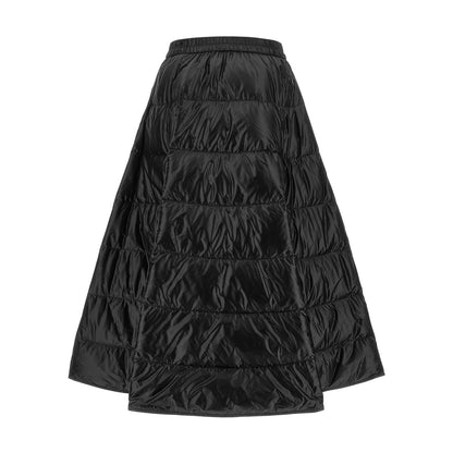 Moncler Black Polyamide Midi Skirt