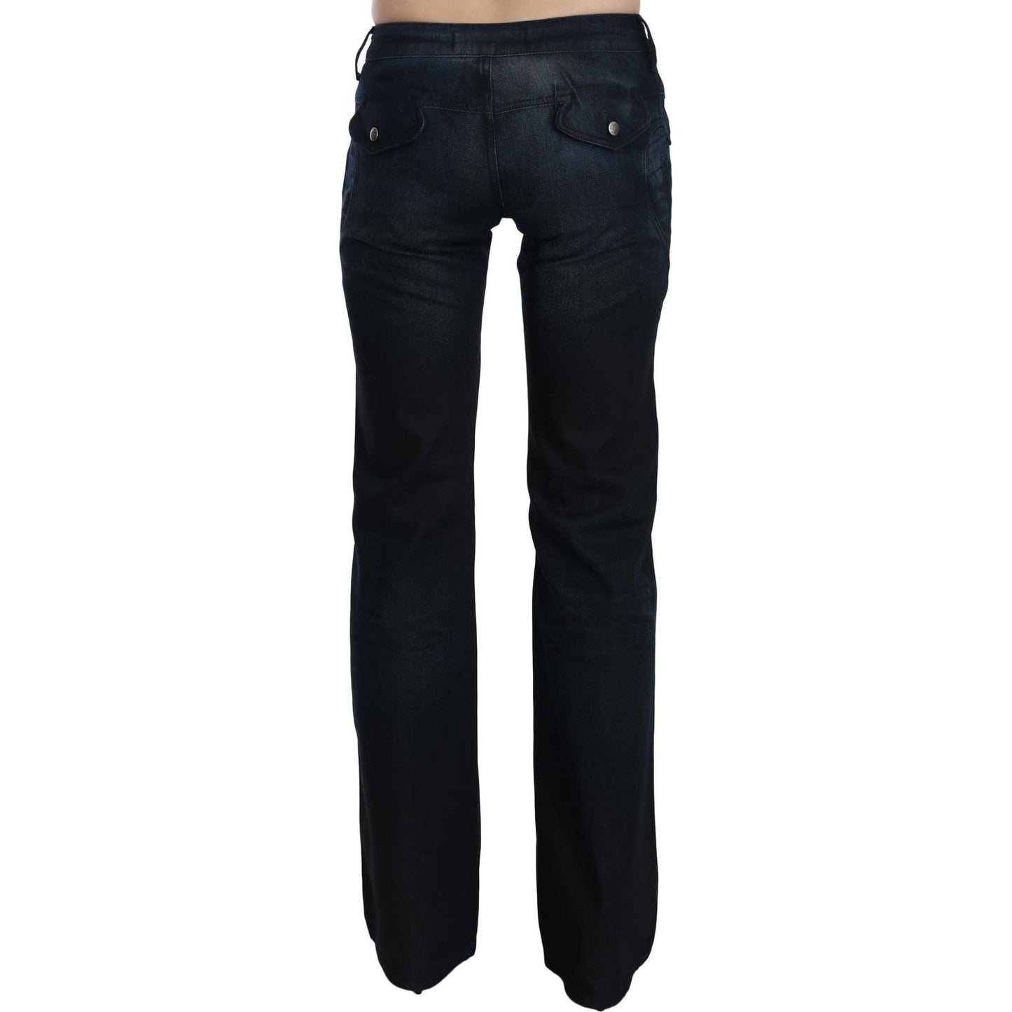 Just Cavalli Chic Mid Waist Straight Denim Pants Just Cavalli