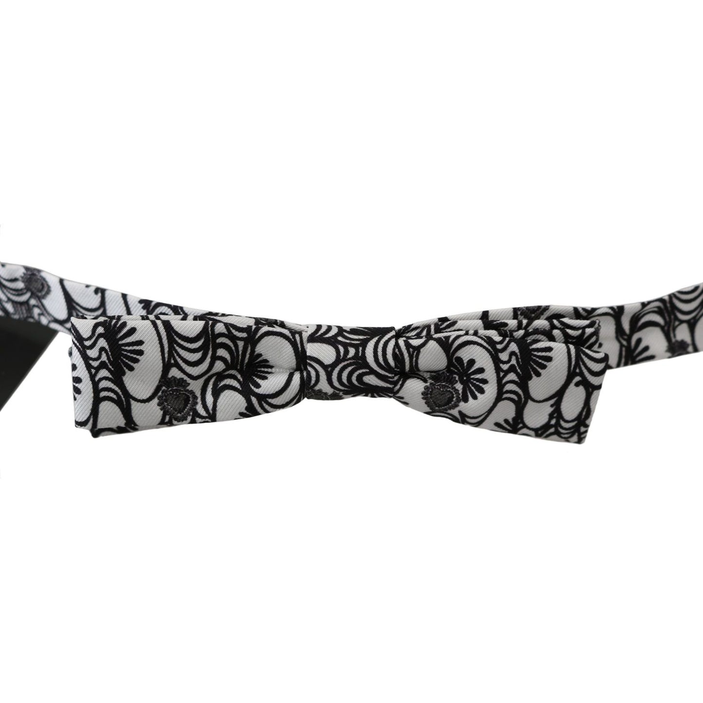 Dolce & Gabbana White Pattern Silk Adjustable Neck Papillon Tie 1728,67345645728,Accessories,Bowties - Ties and Formal Accessories - Accessories,Dolce & Gabbana,Material: 100% Silk,Men,Men - Accessories,New with tags,Ties & Bowties - Men - Accessories,Tie