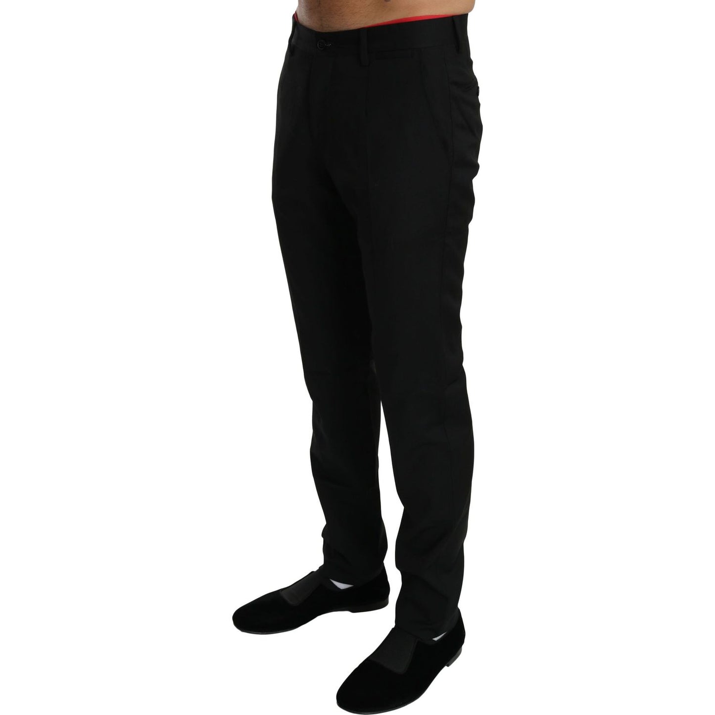 Dolce & Gabbana Elegant Black Wool Dress Pants Jeans & Pants Dolce & Gabbana