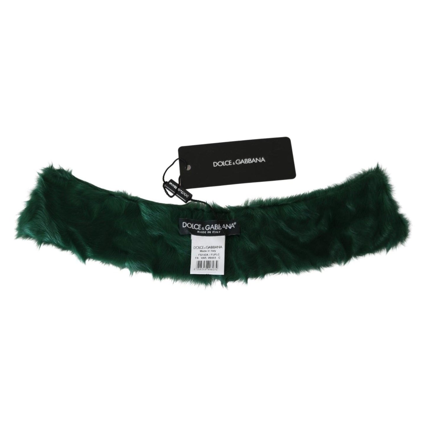 Dolce & Gabbana Luxurious Green Lambskin Scarf for Women Dolce & Gabbana