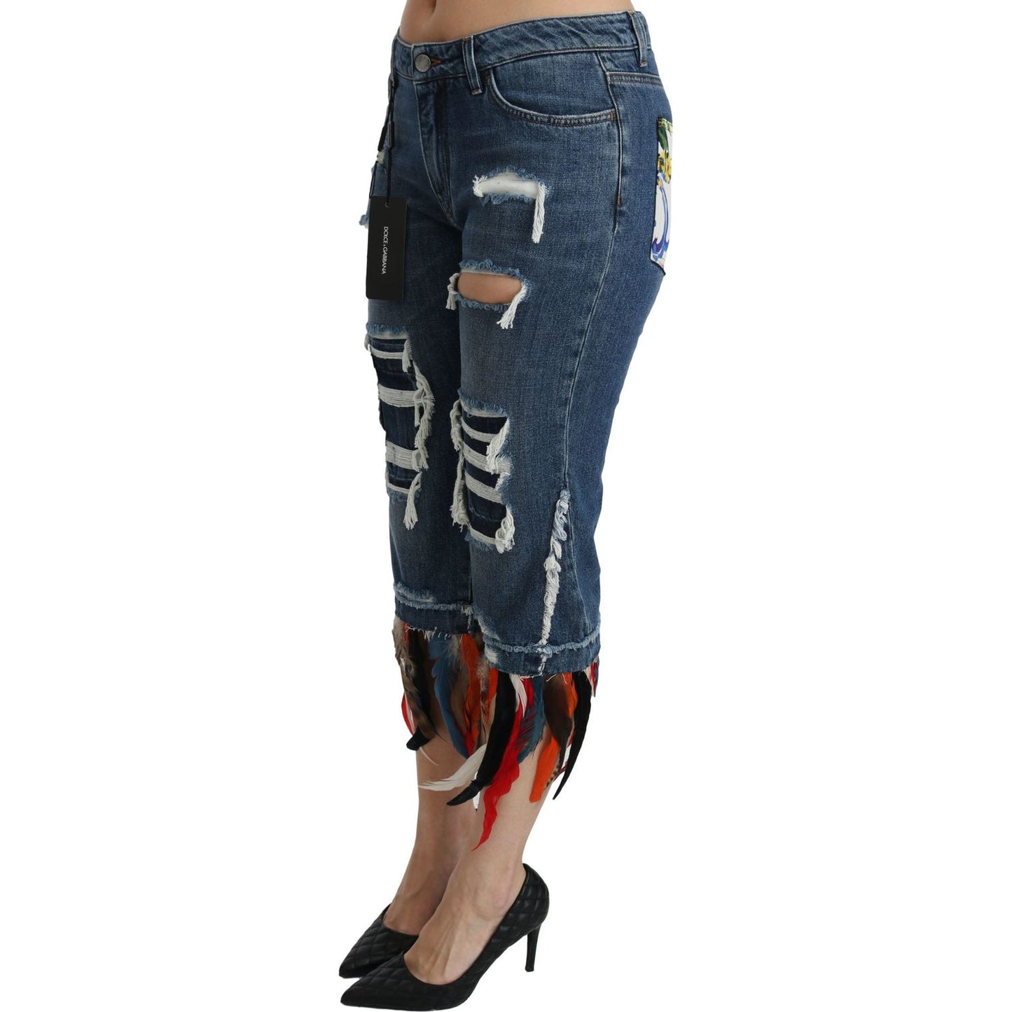 Dolce & Gabbana Chic Low Waist Cropped Jeans Dolce & Gabbana