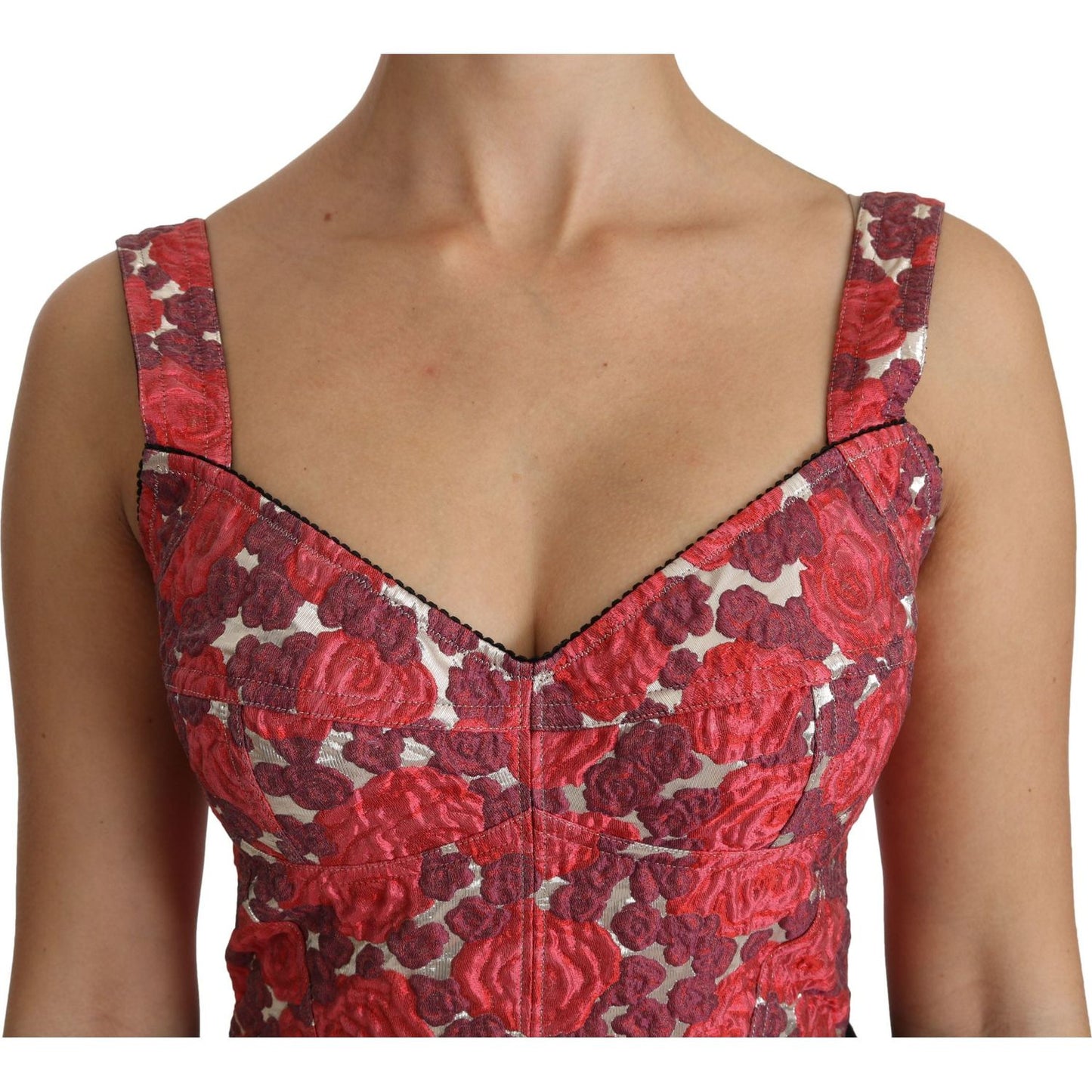 Dolce & Gabbana Elegant Floral Brocade Cropped Top Dolce & Gabbana