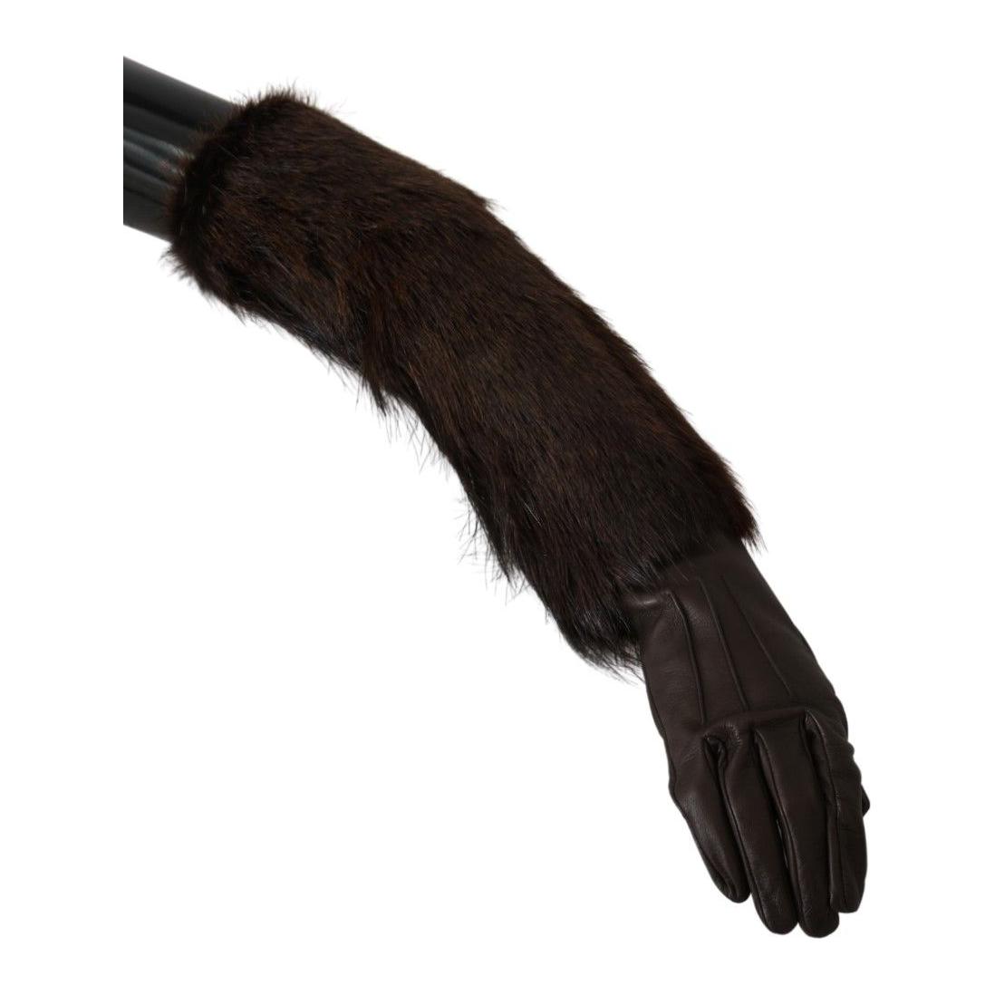 Dolce & Gabbana Elegant Elbow Length Leather Gloves Dolce & Gabbana