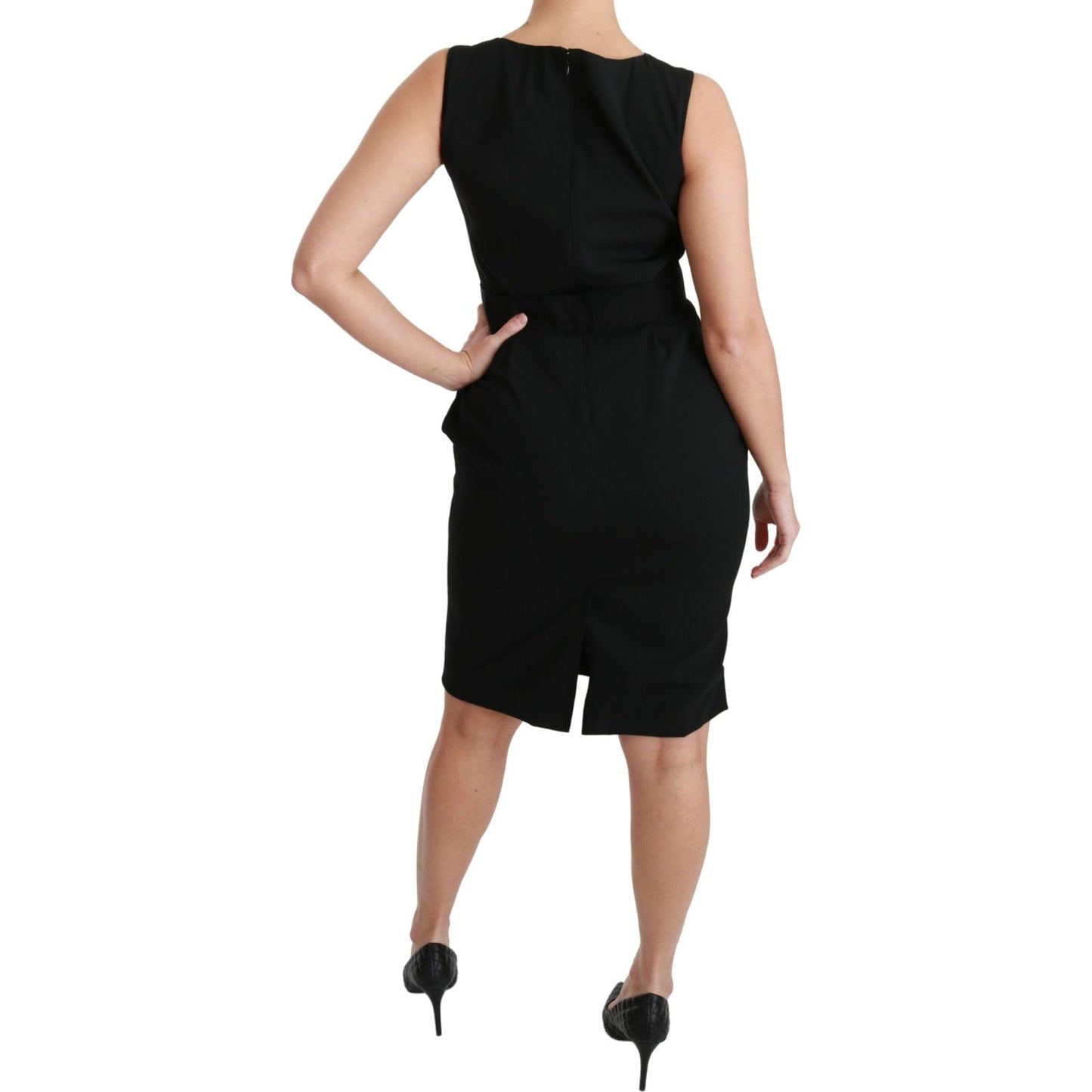 Dolce & Gabbana Black Sheath Stretch Formal Dress