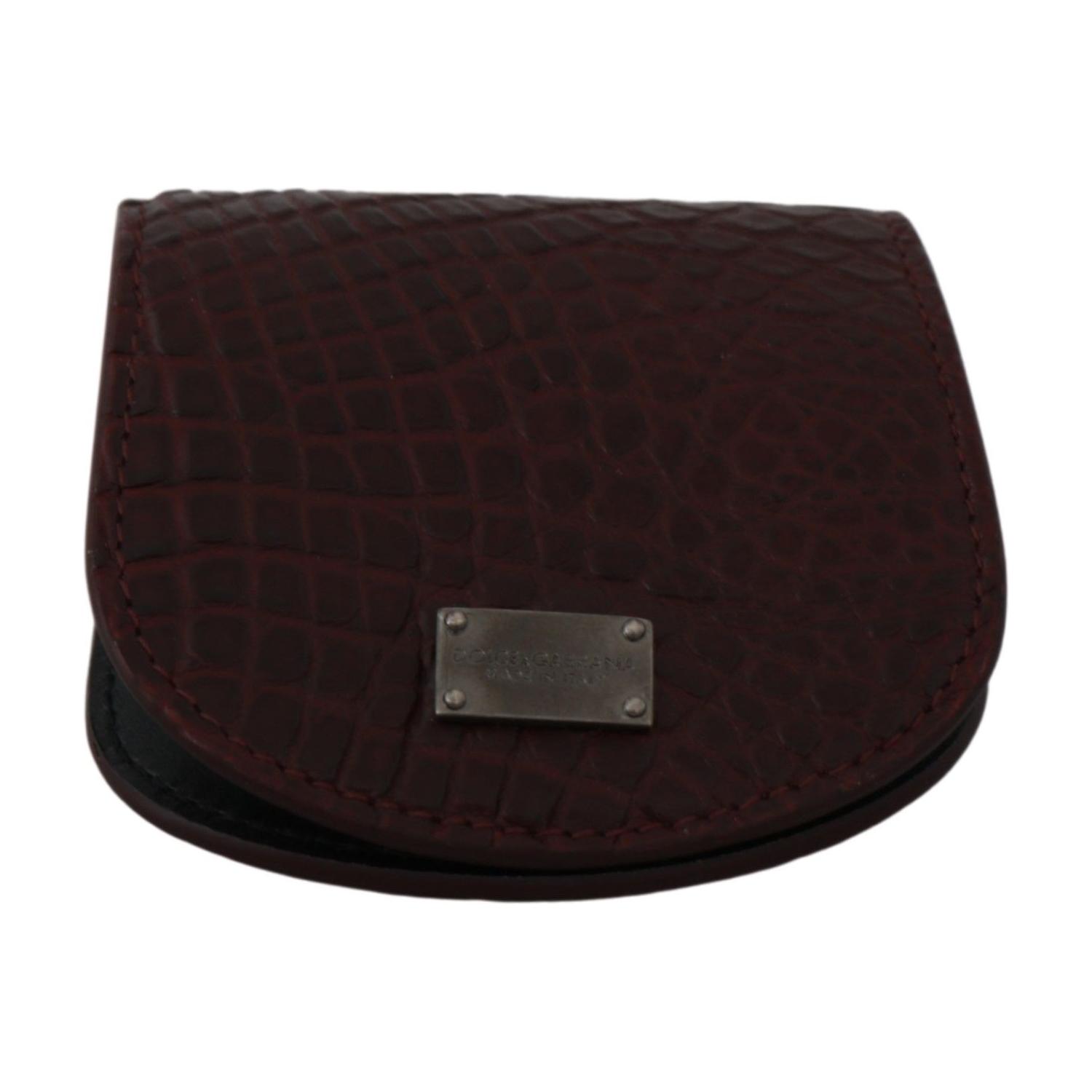 حافظة دولتشي آند غابانا من جلد كايمانو المكرر للعملات المعدنية