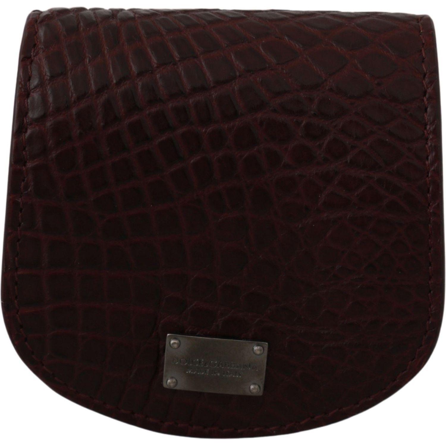 حافظة دولتشي آند غابانا من جلد كايمانو المكرر للعملات المعدنية