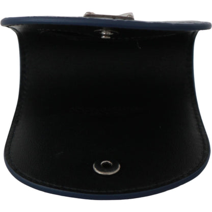 Dolce & Gabbana Blue Leather Holder Pocket Condom Case