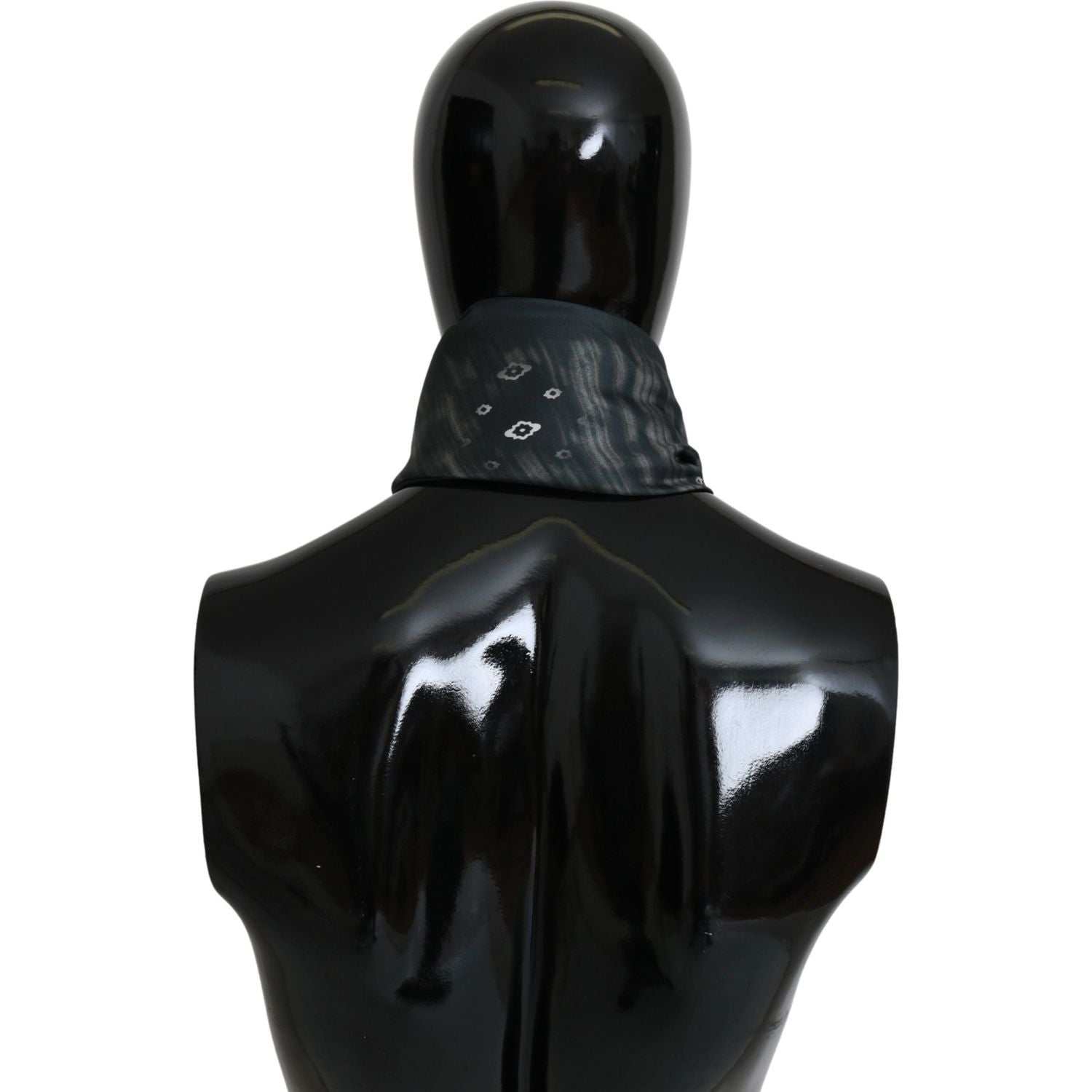 وشاح أزرق مطبوع من الحرير الوطني الأنيق