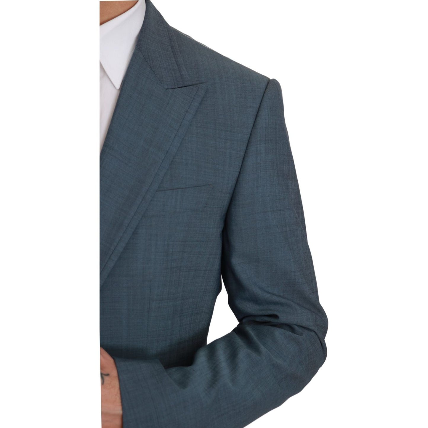 Dolce & Gabbana Elegant Light Blue Slim Fit Blazer Dolce & Gabbana