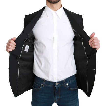 Dolce & Gabbana Black Single Breasted Formal Wool Blazer 1728,67345645728,Black,Blazers - Men - Clothing,Blazers - Suits & Blazers - Clothing,Clothing,Dolce & Gabbana,IT46 | S,Material: 100% Virgin Wool,Men,Men - Clothing,New with tags,Suits & Blazers - C