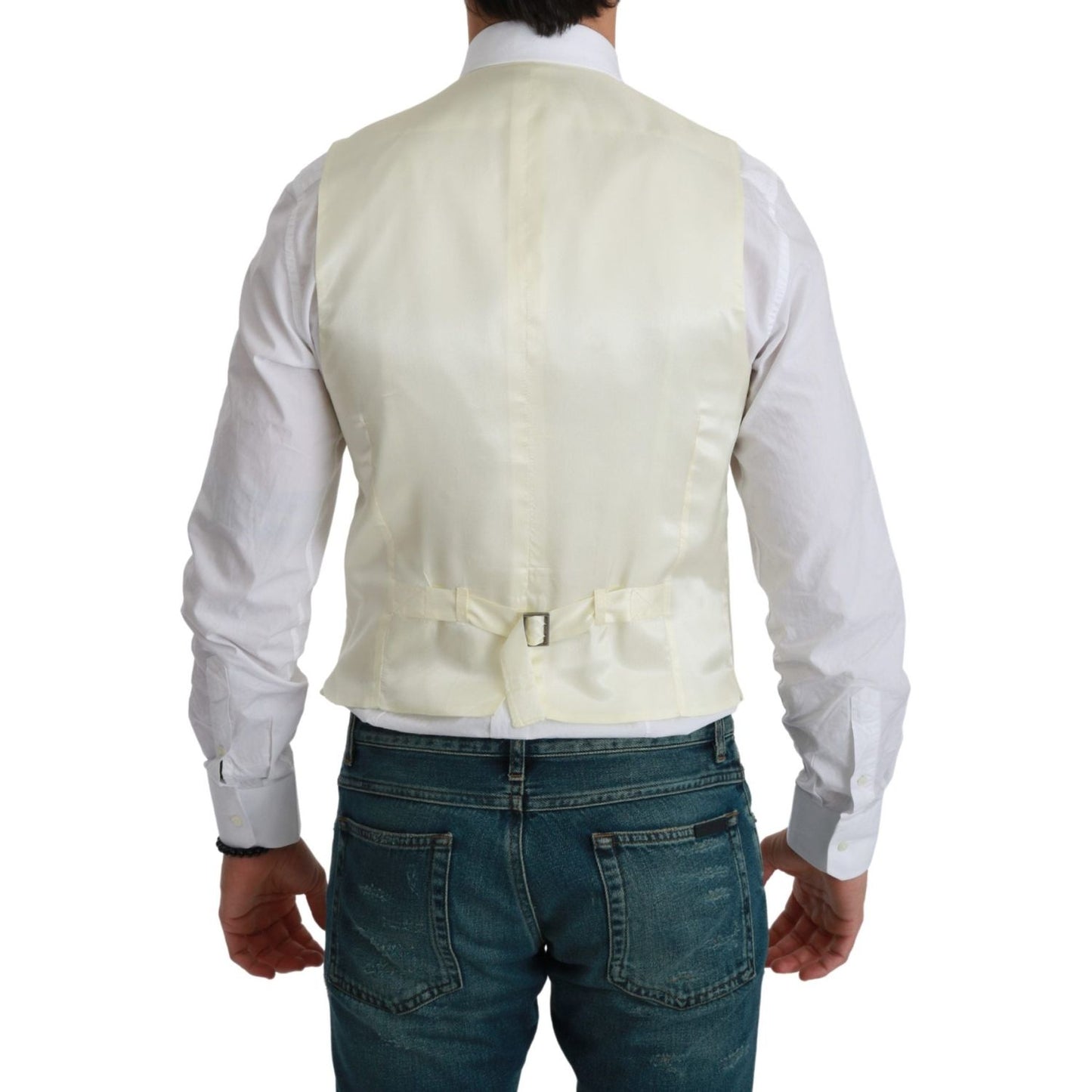 Dolce & Gabbana White Waistcoat Formal Wool Vest 1728,67345645728,Clothing,Dolce & Gabbana,IT44 | XS,IT46 | S,IT60 | 3XL,Material: 100% Virgin Wool,Men,Men - Clothing,New with tags,Suits & Blazers - Clothing,Vests - Men - Clothing,Waistcoats - Suits & Bla