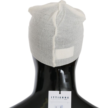 Costume National Beanie White Wool Blend Branded Hat 1728,50% Acrylic,67345645728,Accessories,Beanie - Hats - Accessories,Costume National,Hats & Caps - Men - Accessories,Hats - Accessories,Material: 50% Wool,Men,Men - Accessories,New with tags,White