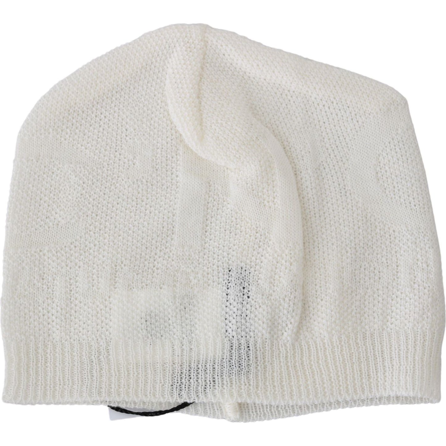 Costume National Beanie White Wool Blend Branded Hat 1728,50% Acrylic,67345645728,Accessories,Beanie - Hats - Accessories,Costume National,Hats & Caps - Men - Accessories,Hats - Accessories,Material: 50% Wool,Men,Men - Accessories,New with tags,White