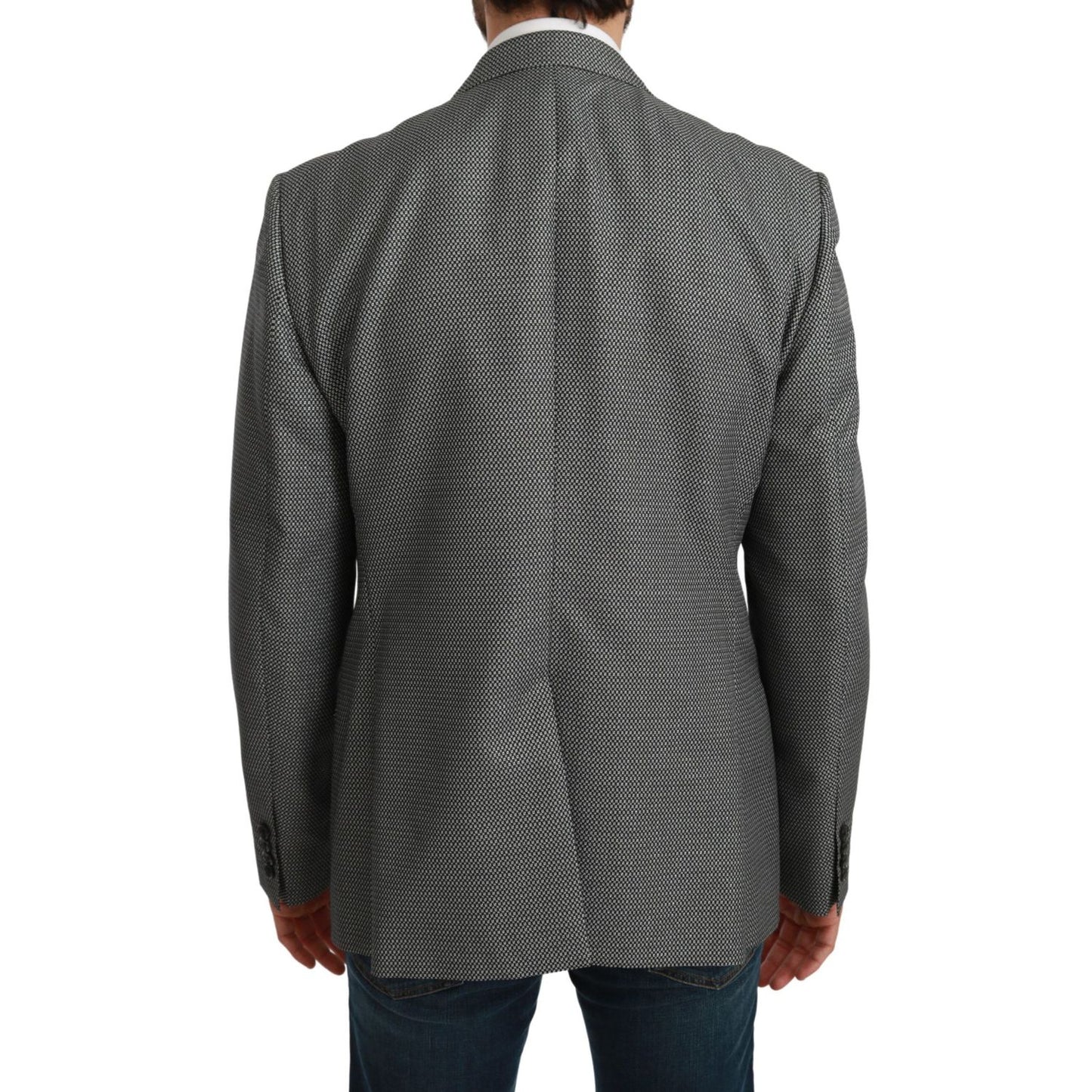 Dolce & Gabbana Gray Slim Fit Formal MARTINI Blazer