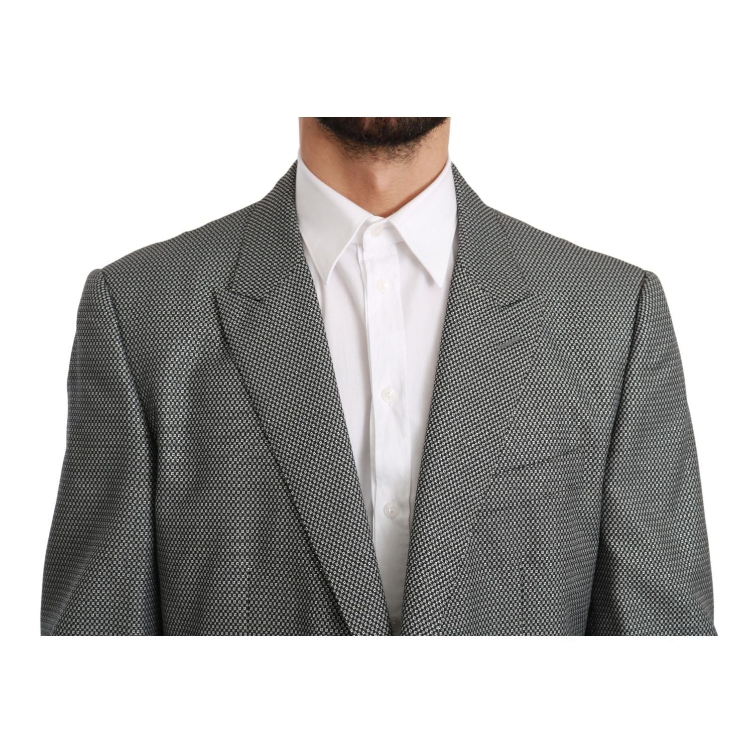 Dolce & Gabbana Gray Slim Fit Formal MARTINI Blazer