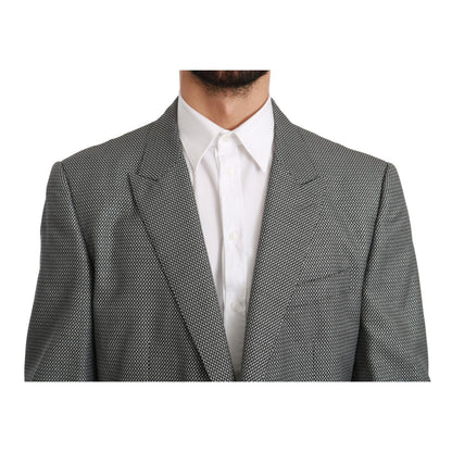 Dolce & Gabbana Gray Slim Fit Formal MARTINI Blazer