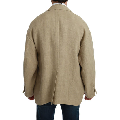Dolce & Gabbana Beige Jacket Coat 100% Jute Blazer Coat 1728,67345645728,Beige,Blazers - Men - Clothing,Clothing,Coats - Jackets & Coats - Clothing,Dolce & Gabbana,IT48 | L,Jackets & Coats - Clothing,Material: 100% Jute,Men,Men - Clothing,New with tags