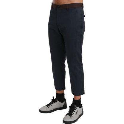 Dolce & Gabbana Brown Stripes Cropped Trousers Pants 1728,67345645728,Brown,Clothing,Dolce & Gabbana,Dress Pants - Pants - Clothing,IT44 | XS,IT50 | L,IT52 | XL,IT54 | XL,IT56 | XXL,Jeans & Pants - Men - Clothing,Material: 69% Cotton 31% Nylon,Men,Men - C