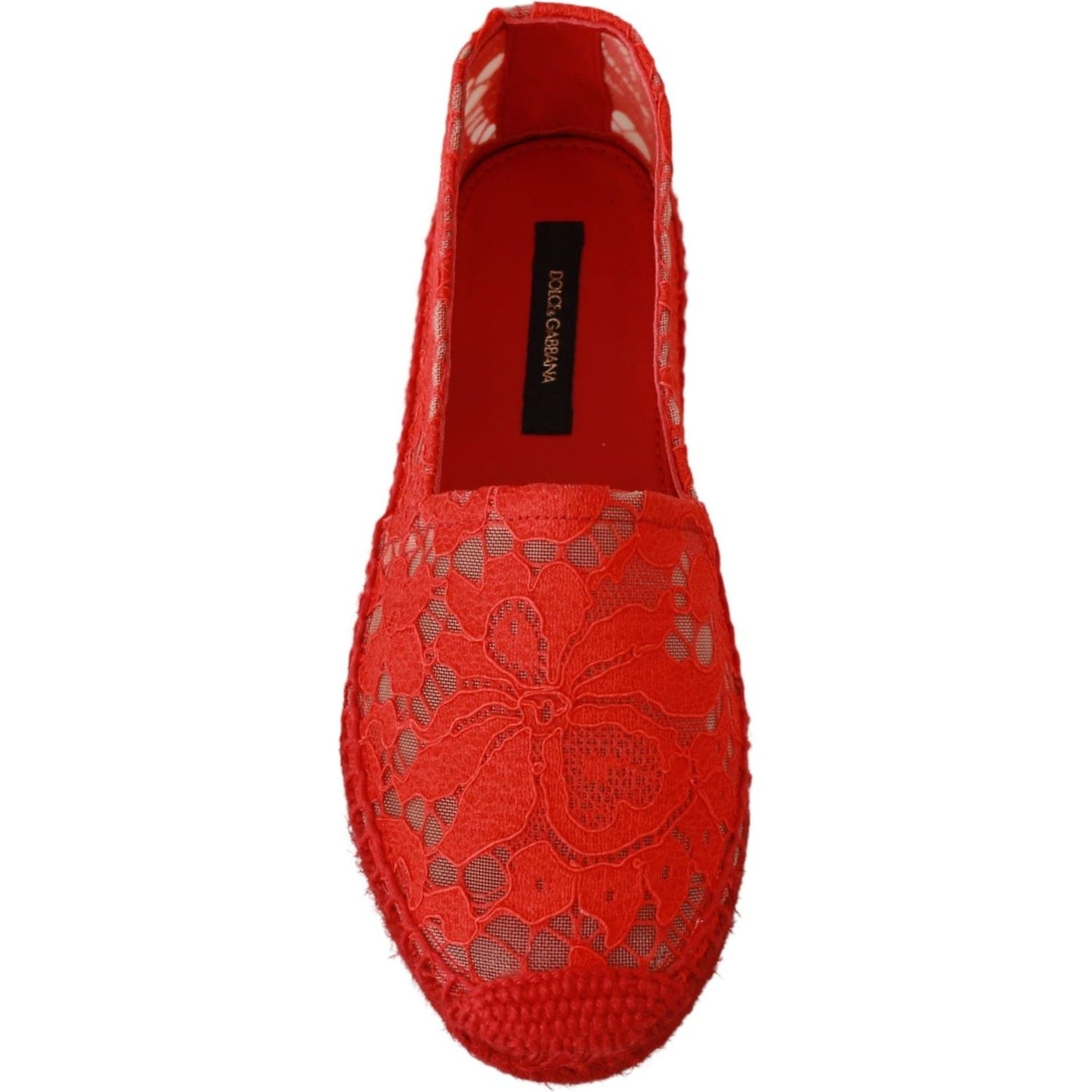 Dolce & Gabbana Red Viscose Espadrilles Flat Shoes Dolce & Gabbana