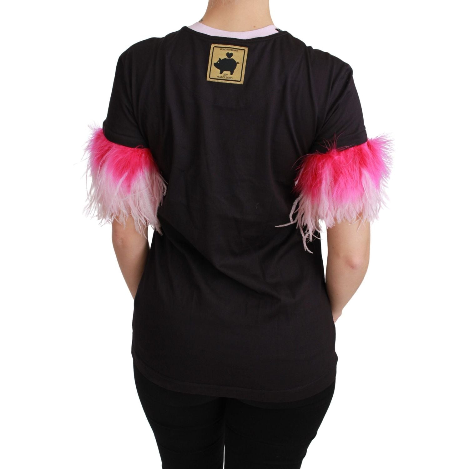 تي شيرت Dolce &amp; Gabbana Chic Crewneck بطبعة Year of the Pig