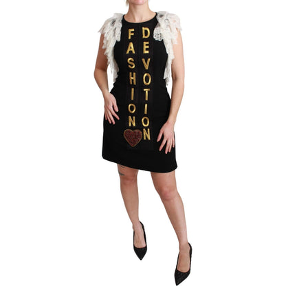 Dolce & Gabbana Black Fashion Devotion Sheath Mini Dress