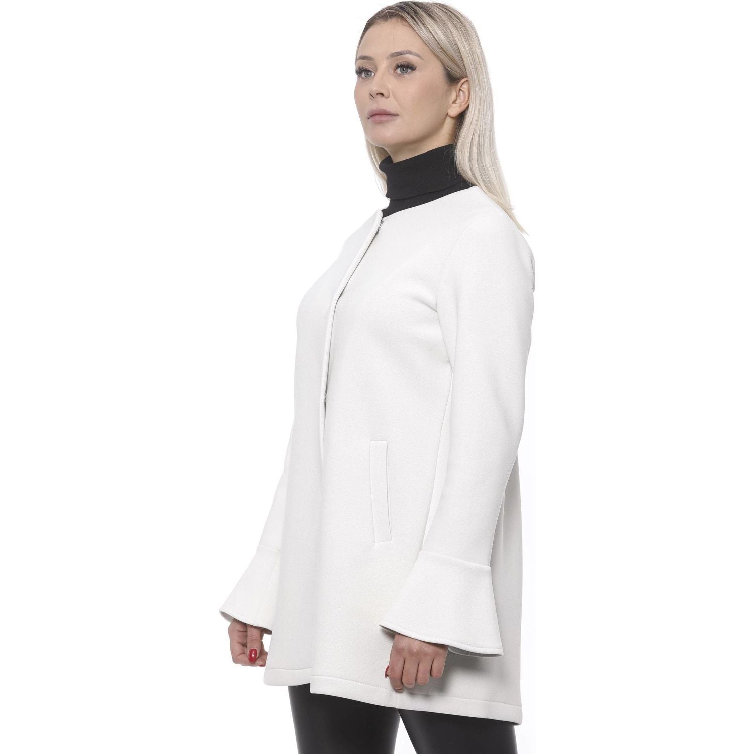 19V69 Italia White Neoprene Jacket & Coat