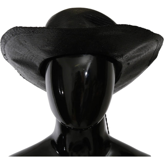Costume National Black Wide Brim Cowboy Solid Hat