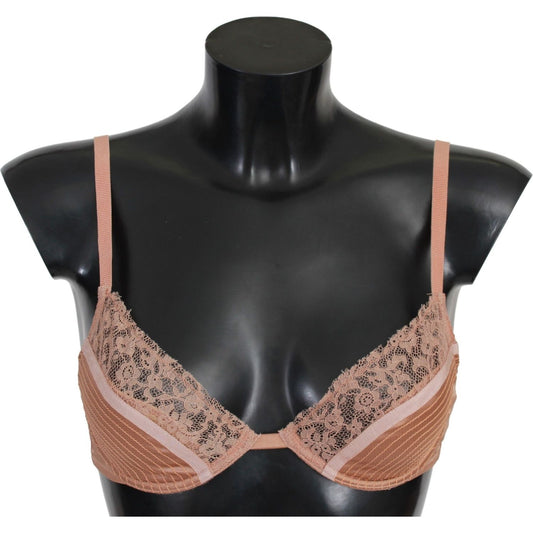 Ermanno Scervino Nude Lace Push Up Silk Underwear 1728,67345645728,Bras - Underwear - Clothing,Clothing,Ermanno Scervino,IT2 | S,Material: 50% Silk 35% Nylon 15% Elastane,Multicolor,New with tags,Underwear - Clothing,Underwear - Women - Clothing,Women,Wom