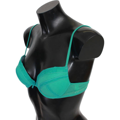 Ermanno Scervino Green Push Up Bra 100% Cotton Underwear 1728,67345645728,Bras - Underwear - Clothing,Clothing,Ermanno Scervino,Green,IT2 | S,Material: 100% Cotton,New with tags,Underwear - Clothing,Underwear - Women - Clothing,Women,Women - Clothing